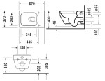 DURAVIT - Vero Air Závěsné WC, Rimless, WonderGliss, bílá 25250900001