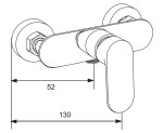 MEXEN/S - Tord sprchový sloup včetně sprchové baterie Milo, chrom 71340200-00