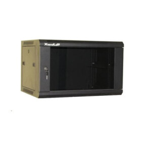 XtendLan 19" nástěnný rozvaděč 9U 600x450, nosnost 60 kg, skleněné kouřové dveře, svařovaný, černý EDF_1030317