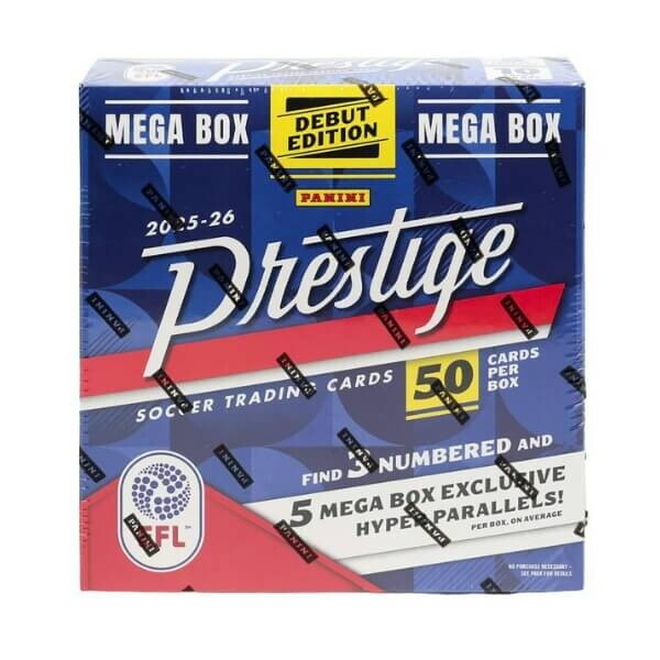 2025-2026 Panini Prestige EFL Soccer International Mega Box - fotbalové karty