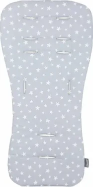 CHIPOLINO Měkká podložka do kočárku Grey stars (160007)