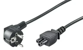 MicroConnect Síťový napájecí kabel Schuko 90° úhel - C5 10m černá (PE0108100)