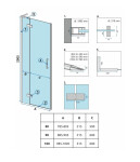 REA - Sprchové dveře HUGO 100 L/P bez stěnového profilu černá REA-K6008
