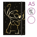Colorino zápisník s gumičkou, Stitch Gold 3, A5, 80 g, 80 listů, linkovaný