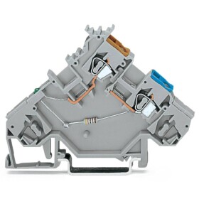 WAGO 280-564/281-483 svorka pro iniciační prvky 5 mm pružinová svorka osazení: L šedá 10 ks
