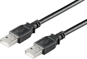 MicroConnect kabel USB2.0 A (M) - USB2.0 A (M) / 0.5m / černá (USBAA05B)