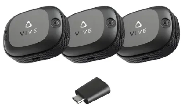 HTC VIVE Ultimate Tracker 3+1 Kit černá / Sada pohybových senzorů pro VR / 6DoF sledování / 5 GHz Wi-Fi (99HAUB001-00)