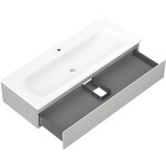 MEXEN/S - Orio koupelnová skříňka 120 cm s umyvadlem Vela, 1 šuplík, šedá mat/bílá mat 91A10-12023-1-BF62-W23M01