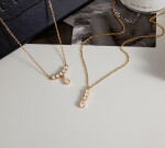 ELENYS Balance Drop – pozlacený náhrdelník 18K žluté zlato Délka: 40+5 cm / max. 45 cm