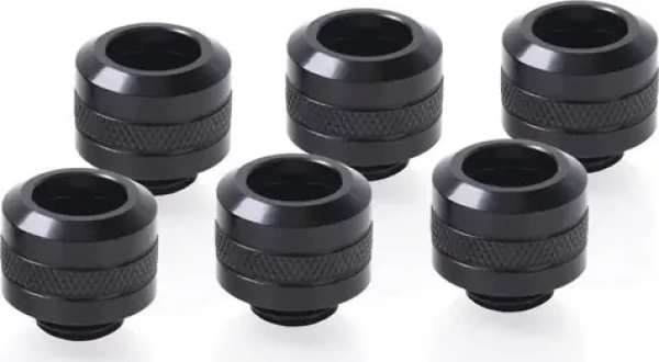 Alphacool Eiszapfen Pro černá / Šroubení pro hardtube / 13mm / G1/4" / 6 ks (17475)