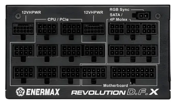 ENERMAX ERT1650EWT Revolution DFX 1650W bílá / Napájecí zdroj / ATX12V 3.1 / 80 PLUS Gold / modulární kabely / RGB (ERT1650EWT)
