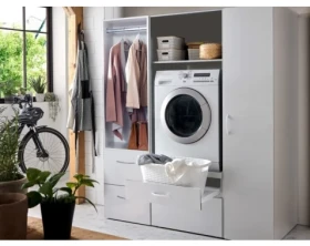 Skříň na pračku Multiraum, 70 cm, bílá