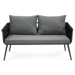 Zahradní sestava, kov, šedá, AZS-1604 GREY