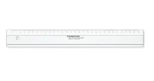 Staedtler Pravítko Plexiglas 30 cm transparentní / Pravítko / tušová hrana / zaoblené hrany (562 04-30F)