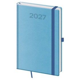Diář 2027 týdenní A5 Print Pop - světle modrá