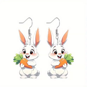 Ptakoviny.cz Náušnice zajíček s mrkvičkou