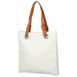 Módní dámská koženková kabelka na rameno Paytona, bílá