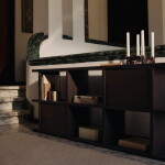 Ferm Living Modulární svícen Newel Rosso Levanto Marble, růžová barva, hnědá barva, mramor