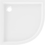 MEXEN - Flow+ Sprchová vanička čtvrtkruh 80 x 80, bílá lesk 46Q108080H