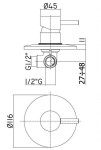 PAFFONI - Light Sprchová baterie pod omítku s tělesem, chrom LIG010CR