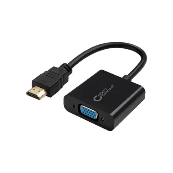 MicroConnect Adaptér HDMI (M) - VGA (F) 0.15m černá / 1920 x 1080 @ 60Hz (HDMVGA1B)