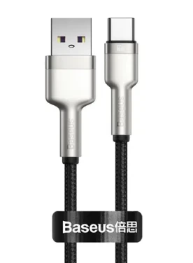 Baseus CAKF000001 Kabel USB-A (M) - USB-C (M) 0.25 m černá / 66W (CAKF000001)