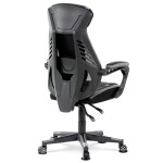 Herní křeslo, šedá, černá ekokůže a černá látka a síťovina MESH, PCA mech