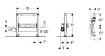 GEBERIT - Duofix Předstěnová instalace pro sprchu, výška 50 cm, s odtokem ve stěně, pro výšku mazaniny u vtoku 90–200 mm 111.591.00.1