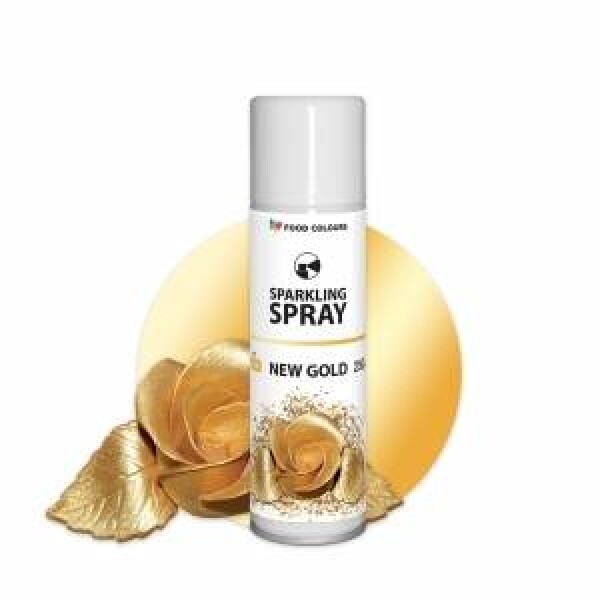 Barva ve spreji Food Colours New Gold (250 ml) Zlatá