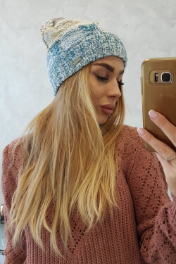 Fleecová čepice Dolores K303 marine+kiwi+brown UNI