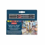 Derwent Line and Wash Paint Set akvarelové barvy a 2 linery