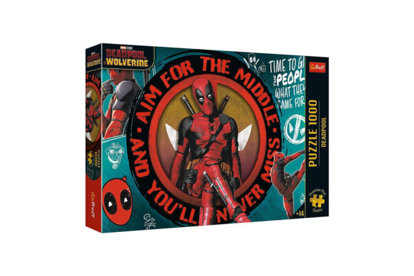 Puzzle Premium Plus: Deadpool 1000 dílků 68,3x48cm v krabici 40x27x6cm