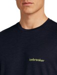 Pánské merino tričko s krátkým rukávem ICEBREAKER Mens 150 Tech Lite SS Tee IB Wordmark, Midnight Navy velikost: M