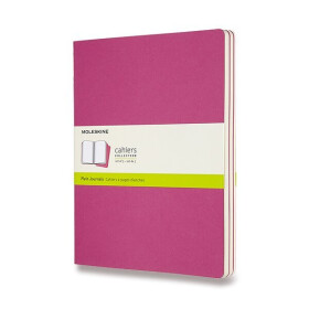 Sešity Moleskine Cahier, XL, čisté, 3 ks - tm. růžové