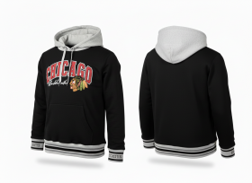 Mitchell & Ness Pánská mikina Chicago Blackhawks NHL Premium Fleece Hoodie Current Logo Velikost: L