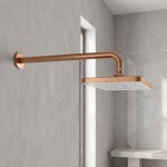 REA - Obdélníková dešťová sprcha JS-032 Brushed Copper REA-P0397