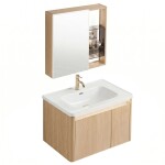 REA - Sada koupelnového nábytku s umyvadlem Sora DE07-70 Oak 70CM REA-M0608
