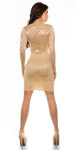 Sexy KouCla PartyDress V-Cut šněrování champagne 16