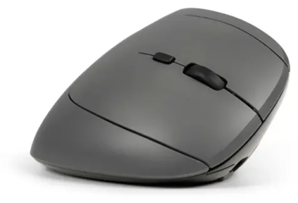 BakkerElkhuizen MidWay šedá, pravá / Vertikální myš / Bluetooth 5.2 / bezdrátová / 7 tlačítek / 2400 DPI (BNEMW3MVMR)