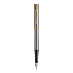 WATERMAN Impression Stainless Steel GT hrot M / Plnicí pero / modrá náplň / dárková krabička (2225494)