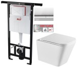 ALCADRAIN Jádromodul - předstěnový instalační systém s chromovým tlačítkem M1721 + WC INVENA FLORINA WITH SOFT, včetně soft/close sedátka AM102/1120 M1721 FL1