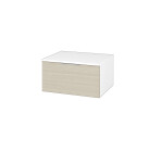 Dřevojas - Nízká skříňka DOS SNZ1 60 - N01 Bílá lesk / Úchytka T05 / D04 Dub 281106F