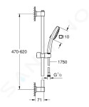 GROHE - Vitalio Comfort Set sprchové hlavice, tyče a hadice, 3 proudy, chrom 26096001