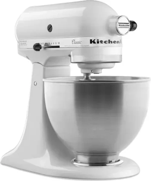 KitchenAid 5K45SSEWH bílá / Kuchyňský robot Classic / 275 W / 4,5L / 10 rychlostí (5K45SSEWH)