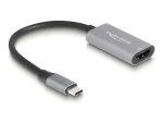 DeLock USB-C (M) - HDMI (F) šedo-černá / Adaptér / 8K 30Hz / HDR / HDCP / 15 cm (60021)