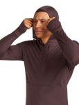 ICEBREAKER Mens 200 Realfleece Descender LS Zip Hood, Java (vzorek) velikost: M