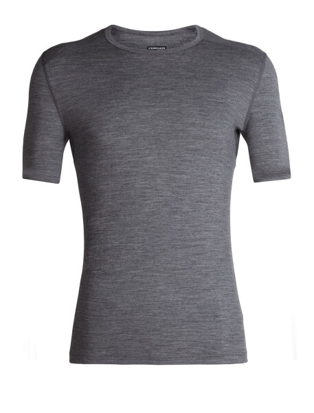 Pánské merino triko krátký rukáv ICEBREAKER Mens 200 Oasis SS Crewe, Gritstone Heather velikost: XS