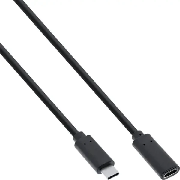 Mercodan prodlužovací kabel USB-C 3.0 černý / Prodlužovací kabel / USB-C (M) - USB-C (F) / 0,5 m (509350113)