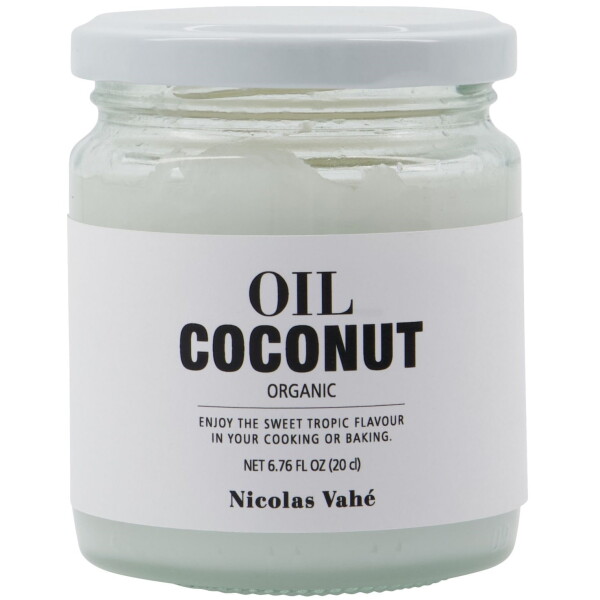 Nicolas Vahé Bio panenský kokosový olej 200 ml, bílá barva, sklo, kov