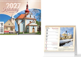 Kalendář 2027 stolní mini Katolický